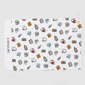 Monogram. Medisch patroon. Voor artsen en verpleeg Golfhanddoek (Horizontaal)