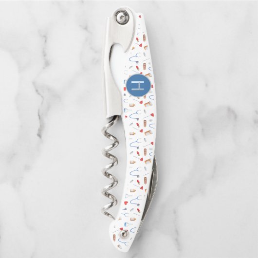 Monogram Medische Instrumentverpleegkundige of art Kurkentrekker (Voorkant)