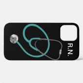 Monogram Medische Verpleegster Thema R.N. Case-Mate iPhone Case (Achterkant (horizontaal))