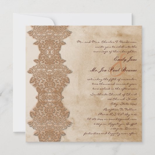 Monogram  Mediterraan Grieks Bruiloft Kaart (Voorkant)