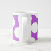 Monogram Medium Orchidee en Witte Polka Dots Grote Koffiekop (Achterkant)