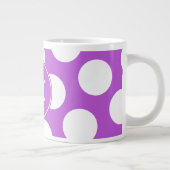 Monogram Medium Orchidee en Witte Polka Dots Grote Koffiekop (Rechts)