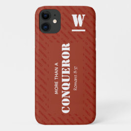 Monogram MEER DAN EEN OVERWINNAAR Christelijk ROOD Case-Mate iPhone Case