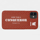 Monogram MEER DAN EEN OVERWINNAAR Christelijk ROOD Case-Mate iPhone Case (Achterkant (horizontaal))
