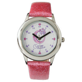 Monogram meisjes brief O art Odette naam horloge