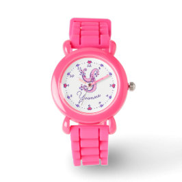 Monogram meisjes letter Y art Yvonne naam horloge