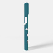 monogram meisjes voetballen sterren blauwgroen gri Case-Mate iPhone case (Achterkant / Rechts)