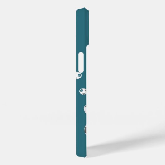 monogram meisjes voetballen sterren blauwgroen gri Case-Mate iPhone case (Achterkant / Rechts)