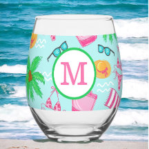 Monogram Meisjes Weekend Favor Bikini Palmboom 