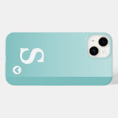Monogram Meisjesachtig Mintgroen Hart Eenvoudig Mo Case-Mate iPhone Case (Achterkant (horizontaal))