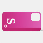 Monogram Meisjesachtig Paars Hart Eenvoudig Modern Case-Mate iPhone Case (Achterkant (horizontaal))