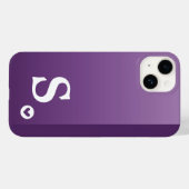 Monogram Meisjesachtig Paars Hart Eenvoudig Modern Case-Mate iPhone Case (Achterkant (horizontaal))