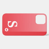 Monogram Meisjesachtig Rode Hart Eenvoudig Modern  Case-Mate iPhone Case (Achterkant (horizontaal))
