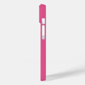 Monogram Meisjesachtig Roze Hart Eenvoudig Modern Case-Mate iPhone Case (Achterkant / Links)