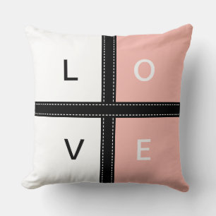 Monogram Melon & White Solid Color Kussen