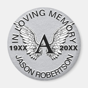 Monogram Memorial Angel Wings Magneet
