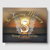 Monogram Memorial Guest Book Gastenboek (Voorkant)