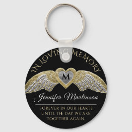 Monogram Memorial in Loving Memory Sleutelhanger