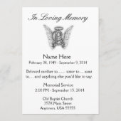 Monogram Memorial Letter B Programmakaart (Achterkant)