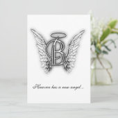 Monogram Memorial Letter B Programmakaart (Staand voorkant)