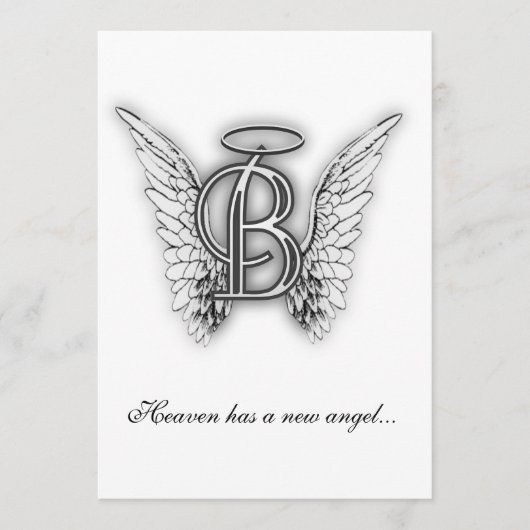 Monogram Memorial Letter B Programmakaart (Voorkant)