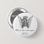 Monogram Memorial Letter B Ronde Button 5,7 Cm (Voorkant /achterkant)
