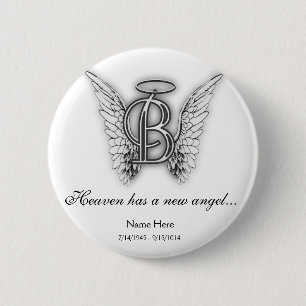 Monogram Memorial Letter B Ronde Button 5,7 Cm