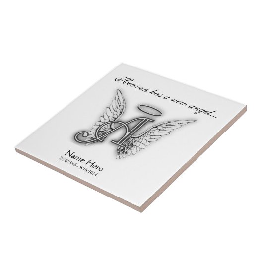 Monogram Memorial Letter B Tegeltje (Zijkant)