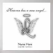 Monogram Memorial Letter L Poster (Voorkant)