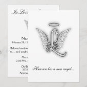 Monogram Memorial Letter L Programmakaart (Voorkant / Achterkant)