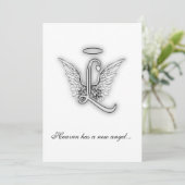 Monogram Memorial Letter L Programmakaart (Staand voorkant)