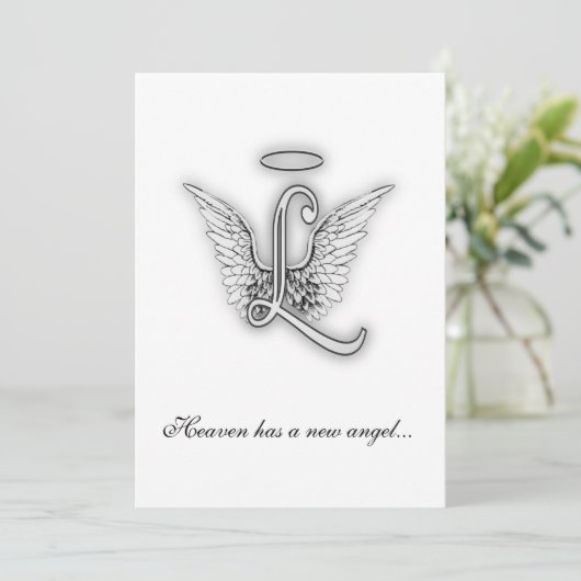 Monogram Memorial Letter L Programmakaart (Staand voorkant)