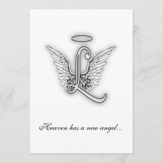 Monogram Memorial Letter L Programmakaart (Voorkant)