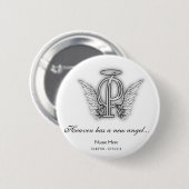 Monogram Memorial Letter P Ronde Button 5,7 Cm (Voorkant /achterkant)