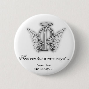 Monogram Memorial Letter P Ronde Button 5,7 Cm