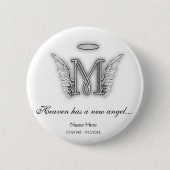 Monogram Memorial Ronde Button 5,7 Cm (Voorkant)
