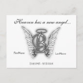 Monogram Memorial Tribute Letter B Briefkaart (Voorkant)