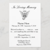 Monogram Memorial Tribute Letter J Programmakaart (Achterkant)