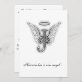 Monogram Memorial Tribute Letter J Programmakaart (Voorkant / Achterkant)