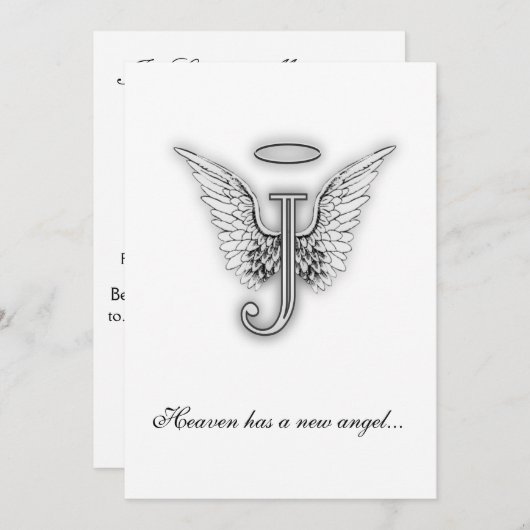 Monogram Memorial Tribute Letter J Programmakaart (Voorkant / Achterkant)