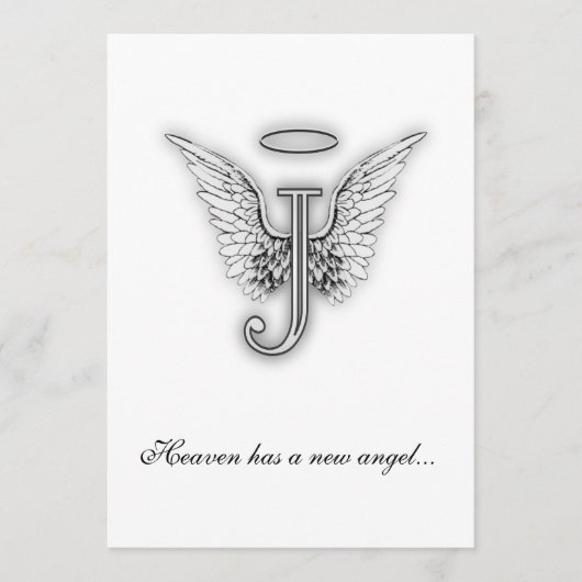 Monogram Memorial Tribute Letter J Programmakaart (Voorkant)