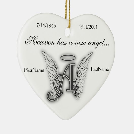 Monogram Memorial Tribute Ornament A (Rechts)