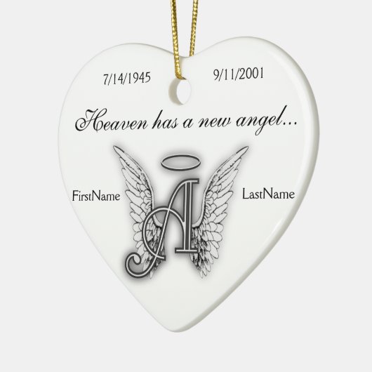 Monogram Memorial Tribute Ornament A (Links)