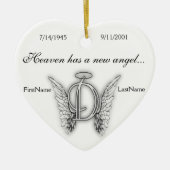 Monogram Memorial Tribute Ornament D (Voorkant)
