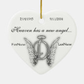 Monogram Memorial Tribute Ornament D (Achterkant)