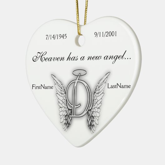 Monogram Memorial Tribute Ornament D (Links)