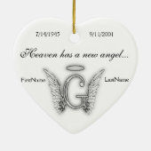 Monogram Memorial Tribute Ornament G (Achterkant)
