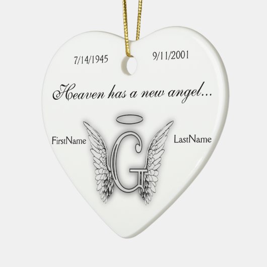 Monogram Memorial Tribute Ornament G (Links)