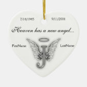 Monogram Memorial Tribute Ornament J (Voorkant)