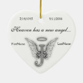 Monogram Memorial Tribute Ornament J (Achterkant)